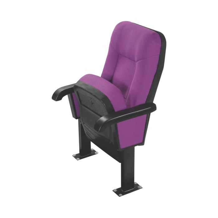 Auditorium Theater Seat - Purple with Black Armrests