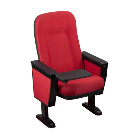 Auditorium Theater Seat with Writing Tablet - Red