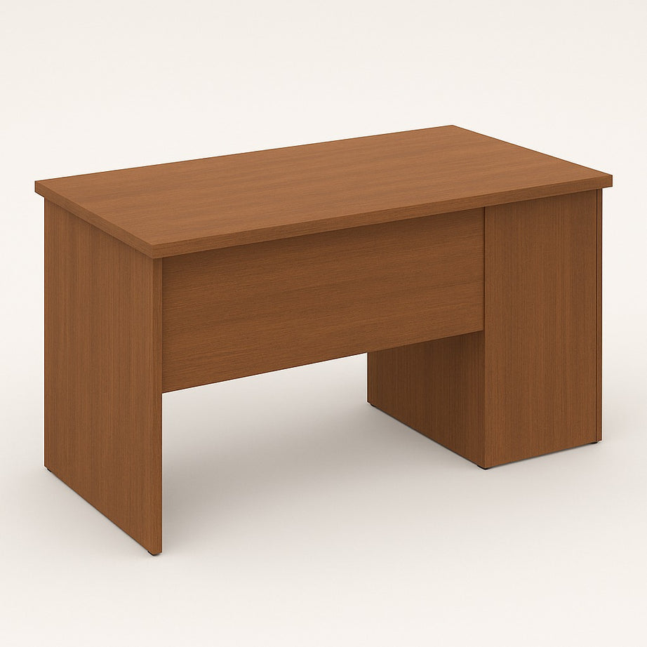 Classic Computer Desk with Three-Drawer Pedestal and Keyboard Tray