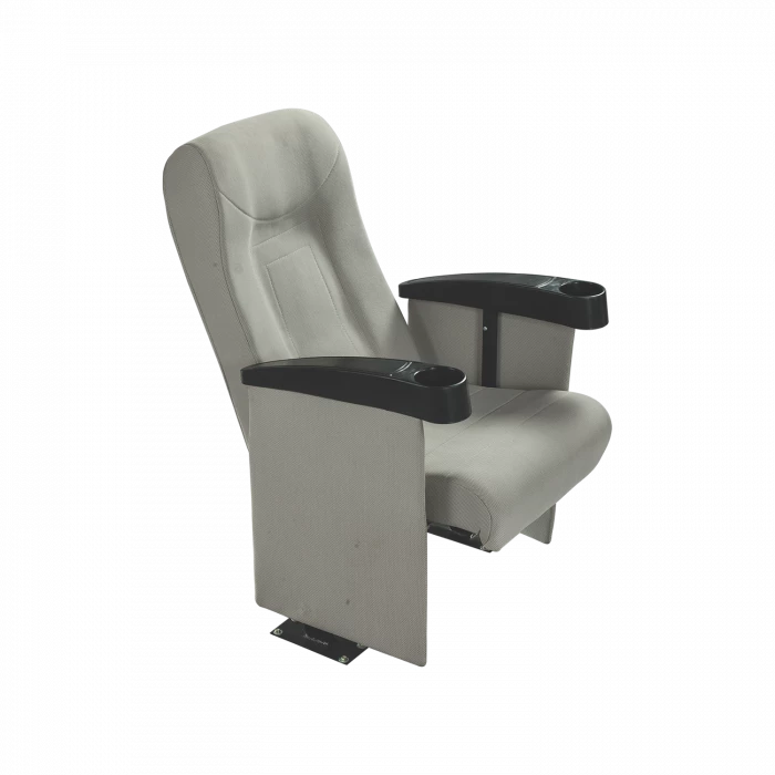 Cinema Theater Seat with Cup Holders - Grey