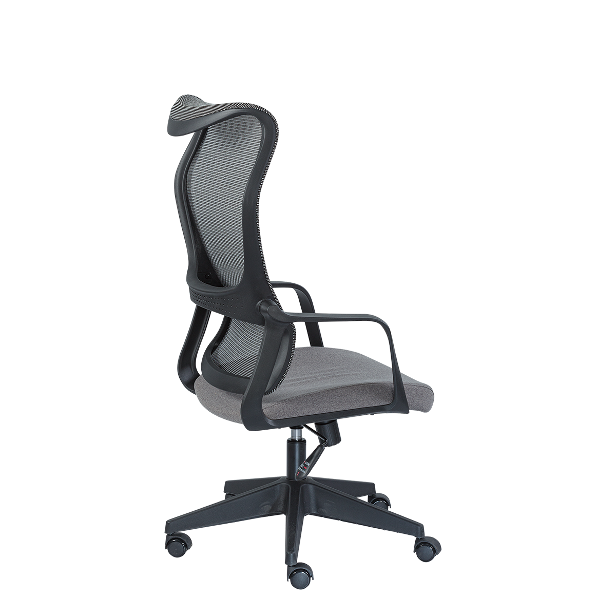 Ergonomic High-Back Mesh Office Chair - Grey with Adjustable Headrest