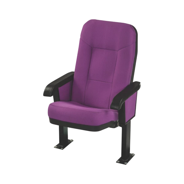 Auditorium Theater Seat - Purple with Black Armrests