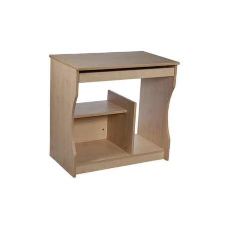 Compact Computer Desk with Keyboard Tray and Multi-Level Storage Shelves