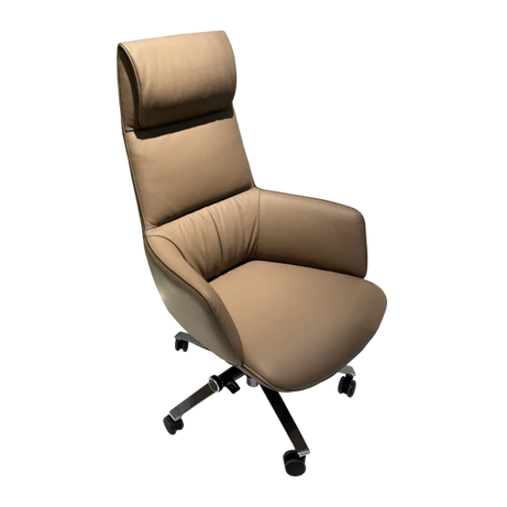 Contemporary Curved Office Chair - Ergonomic Lounge Design