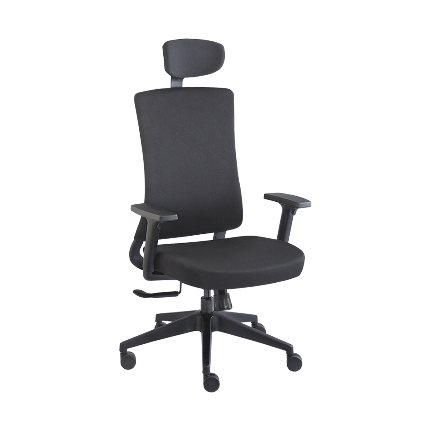 Ergonomic Office Chair with Adjustable Headrest - Black