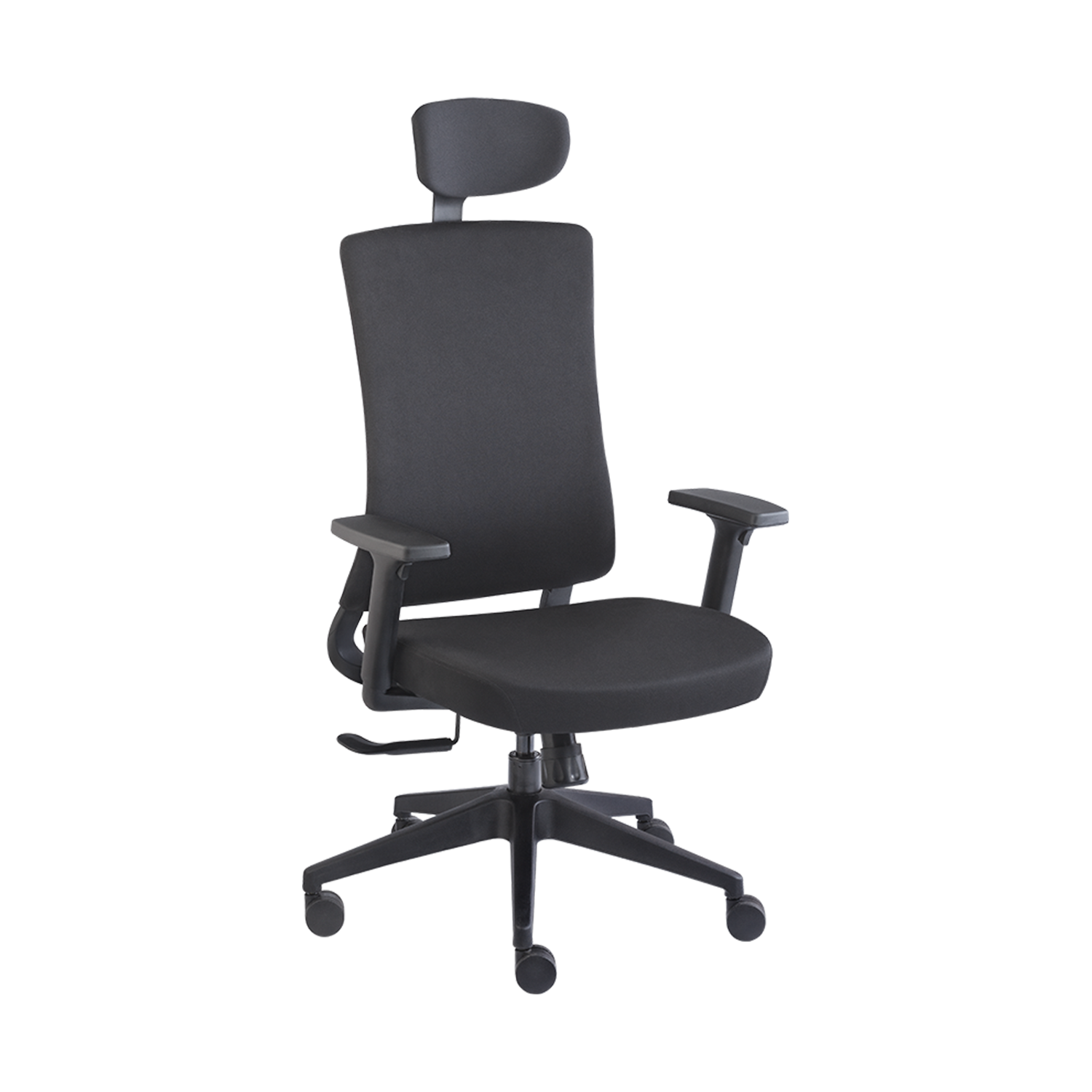 Ergonomic Office Chair with Adjustable Headrest - Black