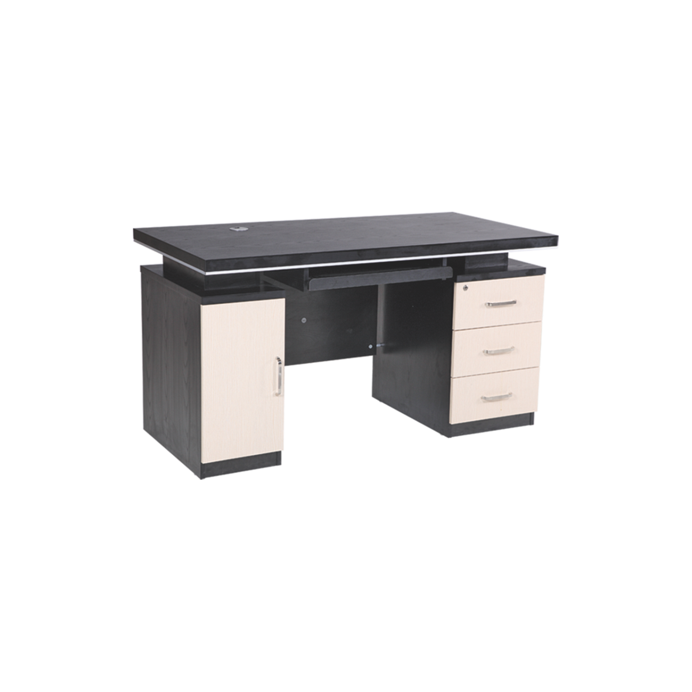 Executive Desk with Dual Storage Pedestals - Cabinet and Drawer Configuration