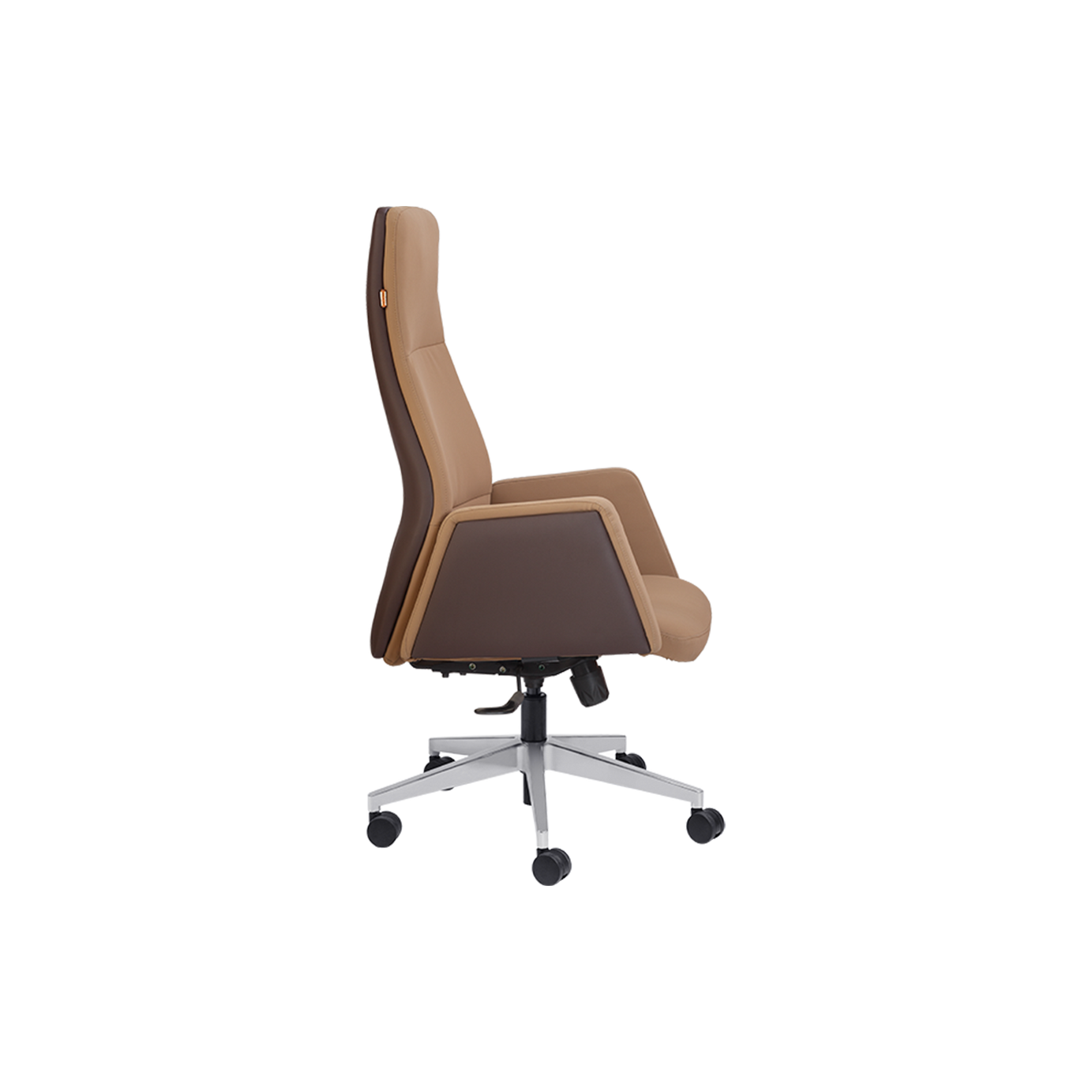 Contemporary Executive Office Chair - Beige & Brown Two-Tone Design