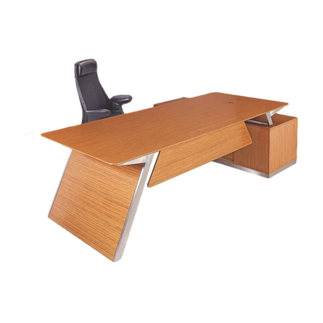Rex Executive L-Shaped Desk - Modern Angular Design with Premium Storage