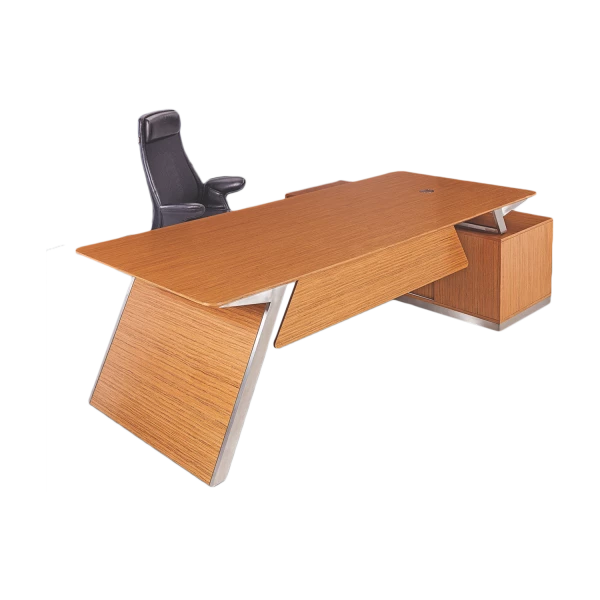Rex Executive L-Shaped Desk - Modern Angular Design with Premium Storage